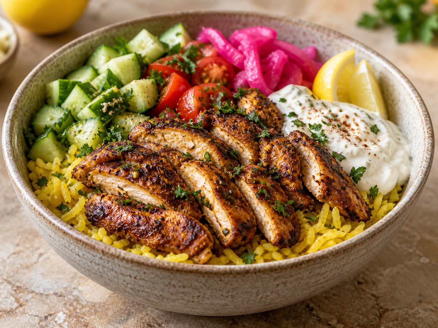 Chicken Shawarma Rice Bowls