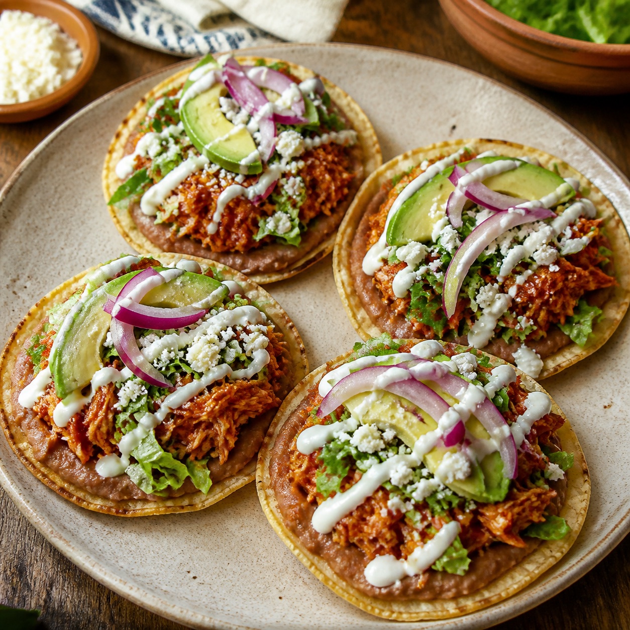 Chicken Tinga Tostadas