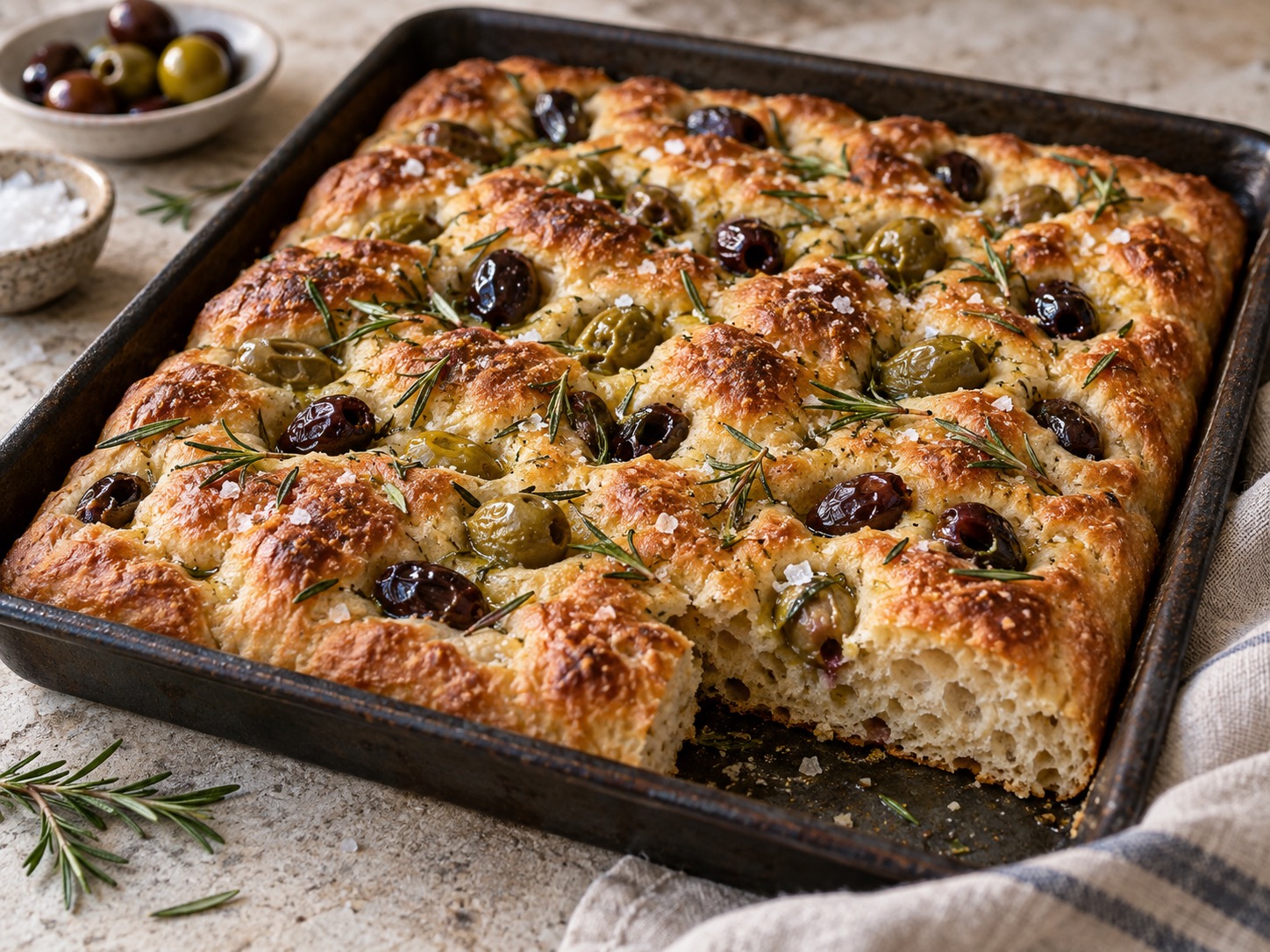 Olive and Herb Focaccia