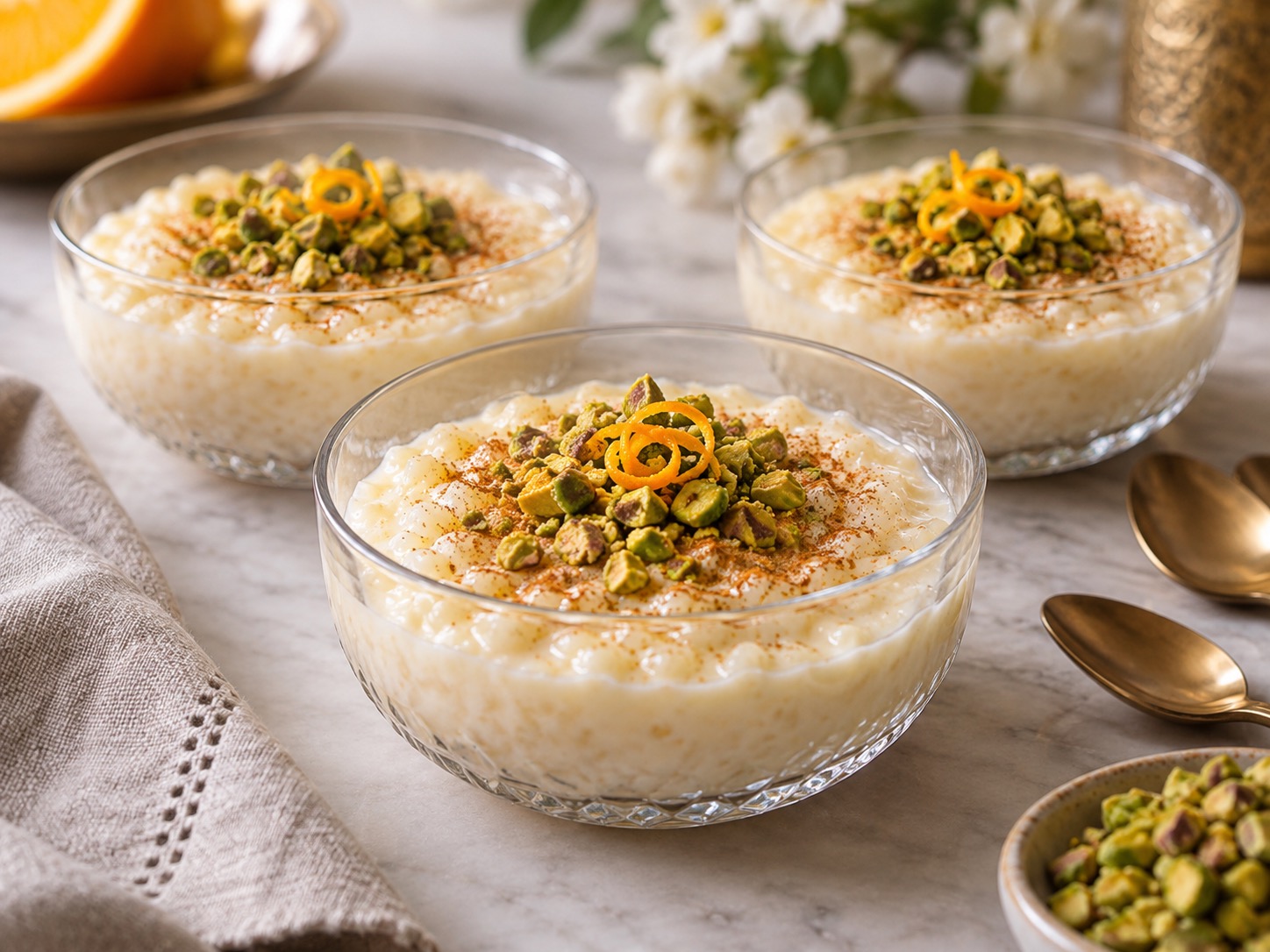 Orange Blossom Rice Pudding
