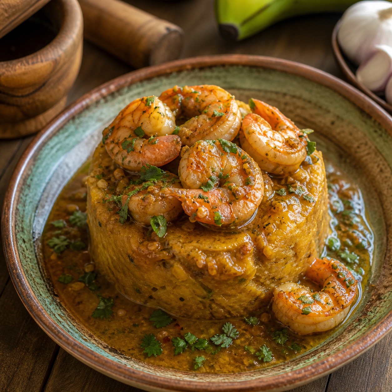 Puerto Rican Shrimp Mofongo
