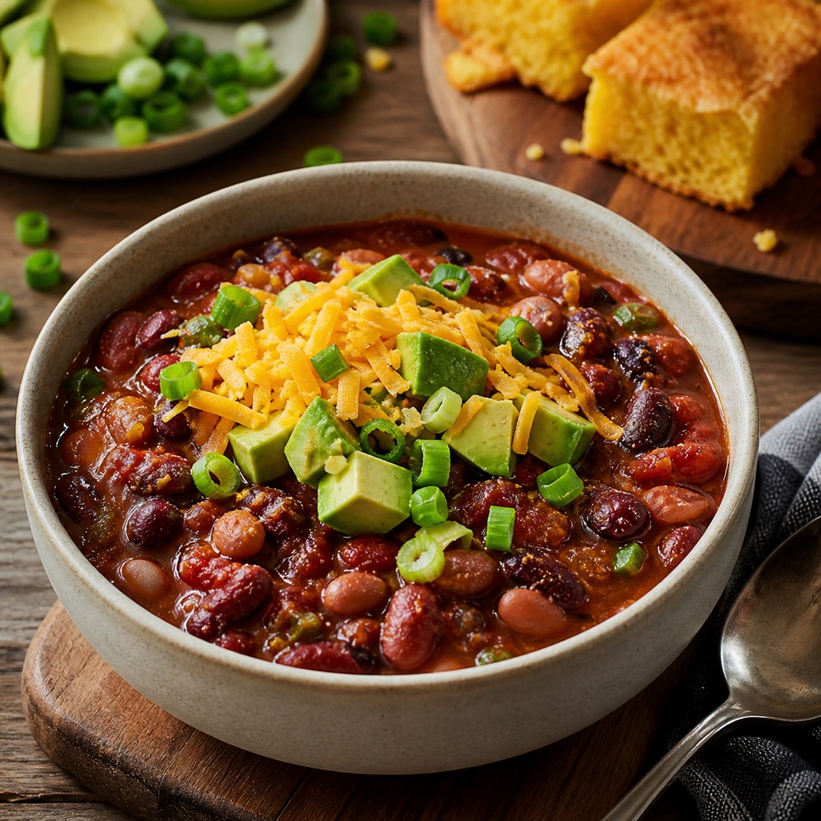 Three Bean Veggie Chili